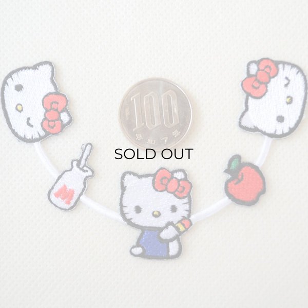 画像5: ハローキティ ラインワッペン サンリオ キャラクター アップリケ 襟 デコ 縁取り シール アイロン 両用 2WAY 入園 入学 女の子 グッズ キティちゃん (5)