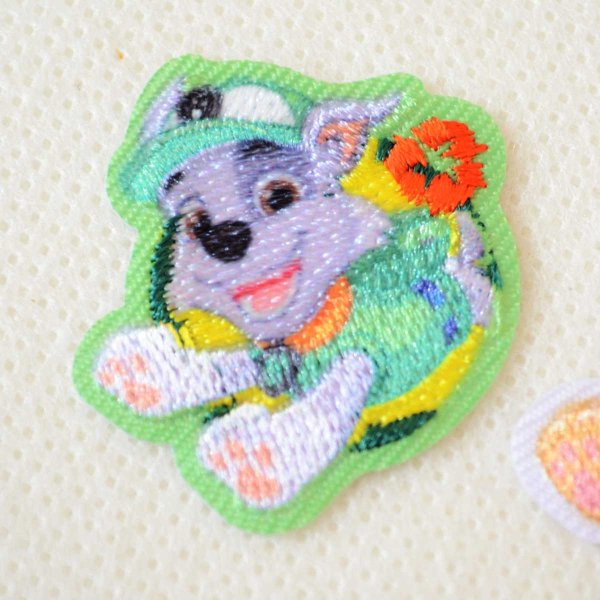 画像5: パウパトロール ワッペン 2WAY チェイス ロッキー シール アイロン 両用 パウパト アップリケ キャラクター 入園準備 男の子 刺繍 (5)