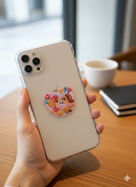 画像3: パウパトロール ワッペン スカイ リバティ 2WAYワッペン シール アイロン 両用 パウパト キャラクター アップリケ 入園 入学 女の子 グッズ ハート型 (3)