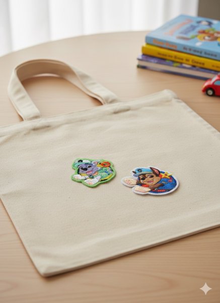 画像2: パウパトロール ワッペン 2WAY チェイス ロッキー シール アイロン 両用 パウパト アップリケ キャラクター 入園準備 男の子 刺繍 (2)