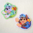 画像1: パウパトロール ワッペン 2WAY チェイス ロッキー シール アイロン 両用 パウパト アップリケ キャラクター 入園準備 男の子 刺繍 (1)