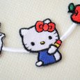 画像4: ハローキティ ラインワッペン サンリオ キャラクター アップリケ 襟 デコ 縁取り シール アイロン 両用 2WAY 入園 入学 女の子 グッズ キティちゃん (4)