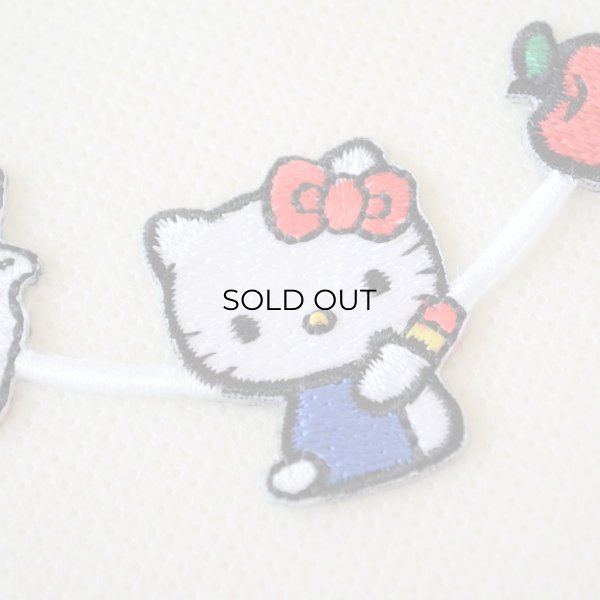画像4: ハローキティ ラインワッペン サンリオ キャラクター アップリケ 襟 デコ 縁取り シール アイロン 両用 2WAY 入園 入学 女の子 グッズ キティちゃん (4)