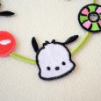 画像4: ポチャッコ ラインワッペン サンリオ キャラクター アップリケ 襟 デコ 縁取り シール アイロン 両用 2WAY 入園 入学 男の子 女の子 グッズ ぽちゃっこ (4)
