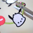 画像3: ポチャッコ ラインワッペン サンリオ キャラクター アップリケ 襟 デコ 縁取り シール アイロン 両用 2WAY 入園 入学 男の子 女の子 グッズ ぽちゃっこ (3)