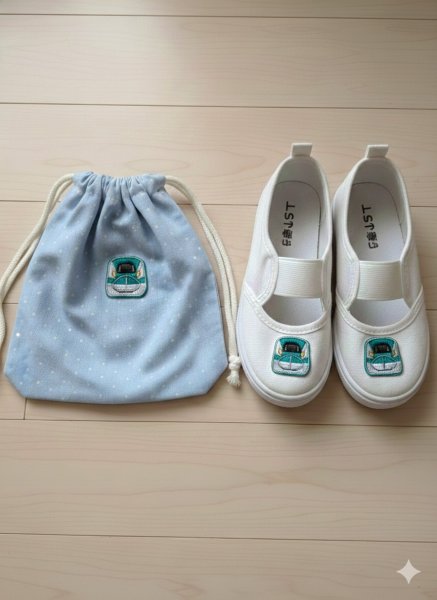 画像2: 新幹線 E5系 はやぶさ ワッペン トレインミニワッペン 3枚入り シール・アイロン両用タイプ 入園準備 入学準備 目印 アップリケ 刺繍 男の子 鉄道 グッズ パイオニア PTR614 (2)