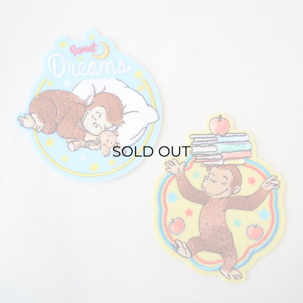 画像5: おさるのジョージ ワッペン（Sweet Dreams）2WAY シール・アイロン両用 刺繍 キャラクター アップリケ ひとまねこざる 入園 入学 (5)