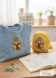 画像2: おさるのジョージ ワッペン 本とりんご 2WAY (シール・アイロン接着) 入園入学準備 ワンポイント刺繍 (2)