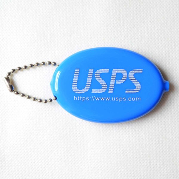 画像1: USPS 公式グッズ ラバーコインケース（ブルー） 小銭入れ キーホルダー アメリカン雑貨 (1)
