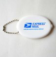 画像1: USPS EXPRESS MAIL ラバーコインケース ホワイト 小銭入れ キーホルダー アメリカン雑貨 (1)
