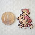 画像4: おさるのジョージ 2WAYワッペン（くまを抱っこ/ティミー）シール・アイロン両用 キャラクター アップリケ 入園 入学 グッズ (4)