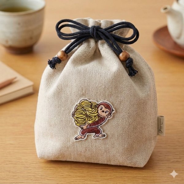 画像2: おさるのジョージ ワッペン シール アイロン 両用 2WAY アップリケ キャラクター バナナ グッズ 入園 入学 男の子 女の子 (2)