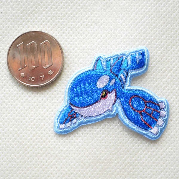 画像4: ポケモン シールワッペン カイオーガ POS042 アイロン接着 両用タイプ 稲垣服飾 ポケットモンスター アップリケ キャラクター グッズプリケ キャラクター グッズ (4)
