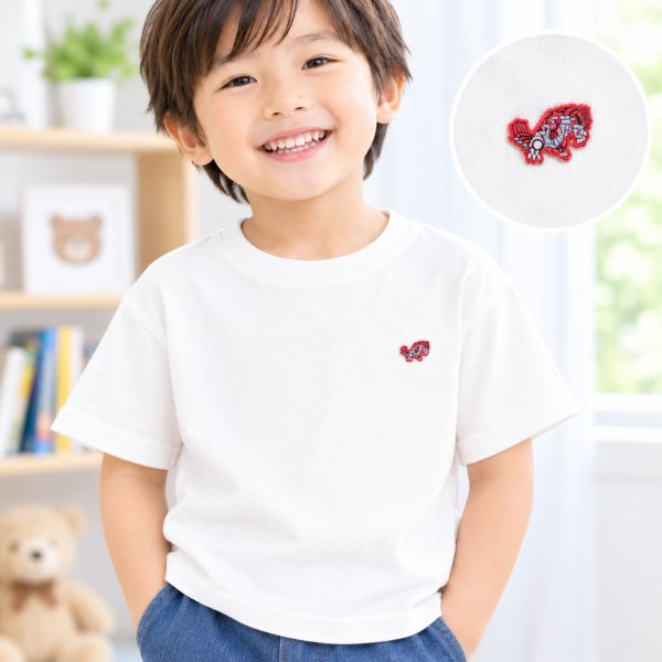 画像2: ポケモン シールワッペン グラードン POS041 アイロン接着 両用タイプ 稲垣服飾 ポケットモンスター アップリケ キャラクター グッズ (2)