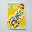 画像4: おさるのジョージ ワッペン 大 ロゴ U01Y2892 シール アイロン 両用 2WAY キャラクター アルファベット 文字 もこもこ 刺繍 アップリケ (4)