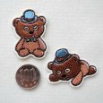 画像4: ミニオンズ ティム ワッペン 大 2個セット U01Y2901 シール アイロン 両用 2WAY キャラクター くま 刺繍 アップリケ 入園 入学 (4)