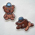 画像1: ミニオンズ ティム ワッペン 大 2個セット U01Y2901 シール アイロン 両用 2WAY キャラクター くま 刺繍 アップリケ 入園 入学 (1)