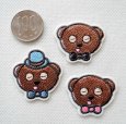 画像4: ミニオンズ ティム ワッペン 大 顔 3個セット U01Y2902 シール アイロン 両用 2WAY キャラクター くま 刺繍 アップリケ 入園 入学 (4)