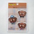 画像8: ミニオンズ ティム ワッペン 大 顔 3個セット U01Y2902 シール アイロン 両用 2WAY キャラクター くま 刺繍 アップリケ 入園 入学 (8)