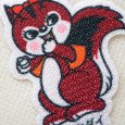 画像4: クッピーラムネ ワッペン リス クウちゃん シール アイロン接着 両用 アップリケ カクダイ製菓 キャラクター グッズ かわいい ハンドメイド (4)