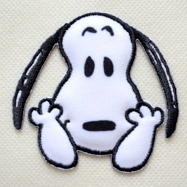 画像1: ヴィンテージ スヌーピー ワッペン PEANUTS レトロ シール アイロン接着 両用 ピーナッツ キャラクター アップリケ グッズ ハンドメイド (1)