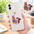 画像3: クッピーラムネ ワッペン ペア ウサギ リス クッピー クウちゃん シール アイロン接着 両用 アップリケ カクダイ製菓 キャラクター グッズ かわいい ハンドメイド (3)