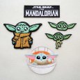 画像5: スターウォーズ マンダロリアン グローグー ワッペン 2個セット ミニ シール アイロン 両用 刺繍 キャラクター アップリケ ディズニー (5)