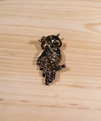 画像2: メタルブローチ Owl フクロウ(ゴールド/スモール)