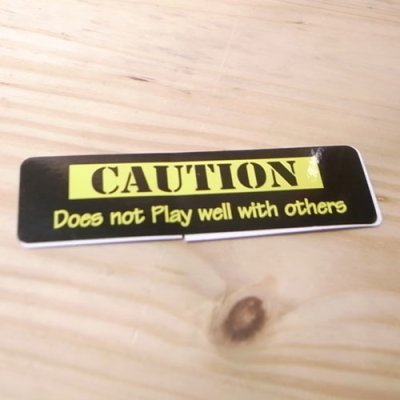 画像1: ステッカー/シール コーション Caution