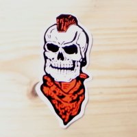 画像1: ステッカー　 MOHICAN SKULL