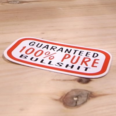 画像1: ステッカー/シール 100% BULLSHIT