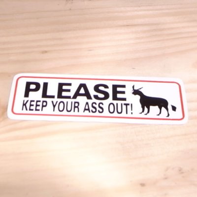 画像1: ステッカー PLEASE KEEP ASS