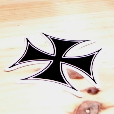画像1: ステッカー/シール BLACK CROSS