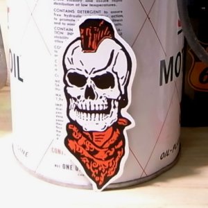 画像1: ステッカー　 MOHICAN SKULL