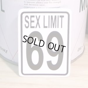画像1: ジョークステッカー  Sex Limit 69 セックスリミット