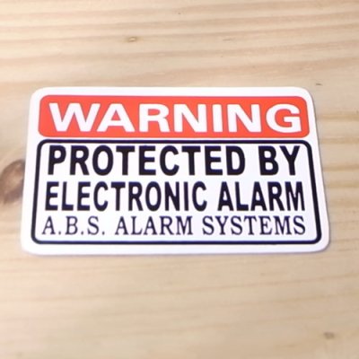 画像1: ステッカー　 ELECTRONIC ALARM