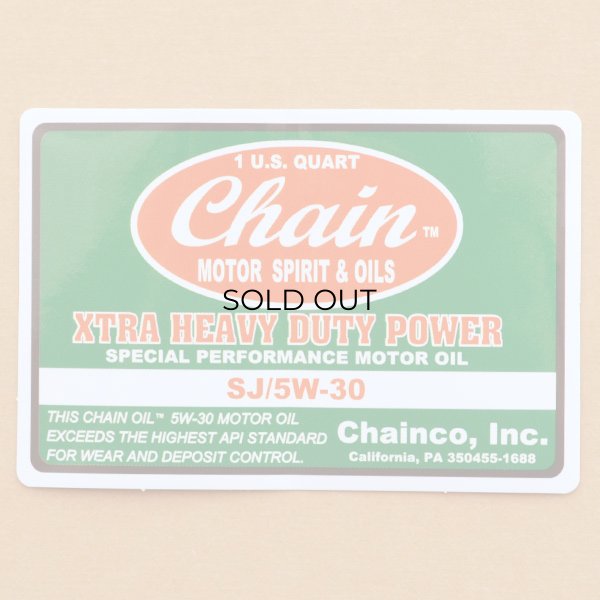 画像1: USAアドバタイジングステッカー(L) Chain モータースピリット&オイル (1)