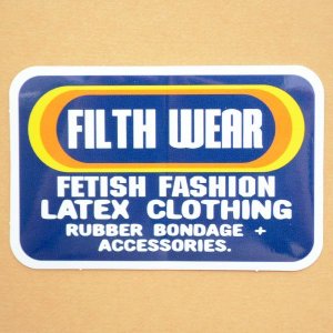 画像1: アドバタイジングステッカー(L) Filth Wear ブルー シール アメリカン 防水仕様