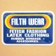 アドバタイジングステッカー(L) Filth Wear ブルー シール アメリカン 防水仕様