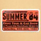 アドバタイジングステッカー(L) Summer '84 オレンジ シール アメリカン 防水仕様