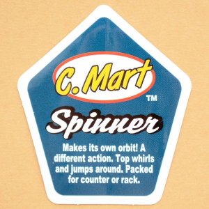 画像1: アドバタイジングステッカー(L) C.Mart Spinner ブルー シール アメリカン 防水仕様