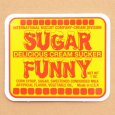 画像1: アドバタイジングステッカー(L) Sugar Funny イエロー シール アメリカン 防水仕様 (1)