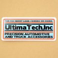 画像1: アドバタイジングステッカー(L) Ultima Tech,Inc ライトブルー シール アメリカン 防水仕様 (1)