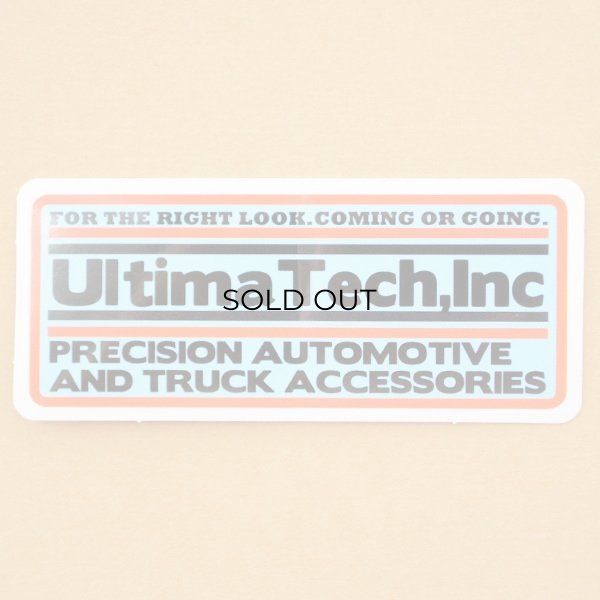 画像1: アドバタイジングステッカー(L) Ultima Tech,Inc ライトブルー シール アメリカン 防水仕様 (1)