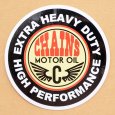 画像1: アドバタイジングステッカー(L) Chains Motor Oil ブラック シール アメリカン 防水仕様 (1)