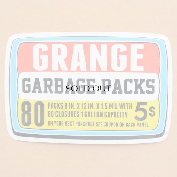 画像1: アドバタイジングステッカー(L) Grange ホワイト シール アメリカン 防水仕様 (1)