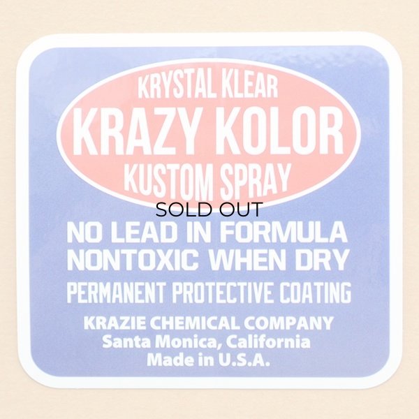 画像1: アドバタイジングステッカー(L) Krazy Kolor ブルー シール アメリカン 防水仕様 (1)