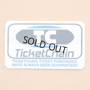 画像1: アドバタイジングステッカー(S) TC Ticket Chain ホワイト/ブルー シール アメリカン 防水仕様