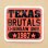 画像1: アドバタイジングステッカー(S) Texas Brutals オレンジ シール アメリカン 防水仕様 (1)