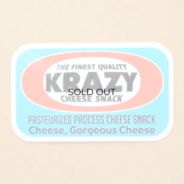 画像1: アドバタイジングステッカー(S) Krazy Cheese Snack ライトブルー シール アメリカン 防水仕様 (1)